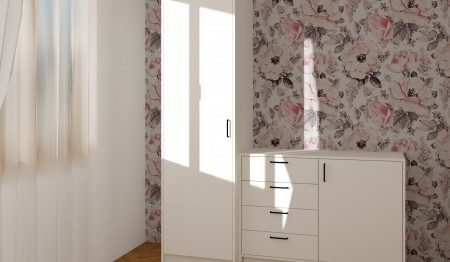 LAMI biały kremowy - meble sypialniane AR_0073